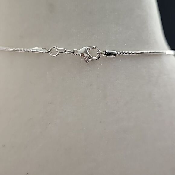 Rainbow Solar Quartz Stone Necklace 20" 925 Silver - Picture 7 of 7